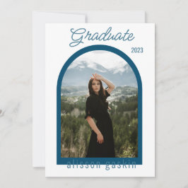 Invitación de grado de fotografía de arco moderno