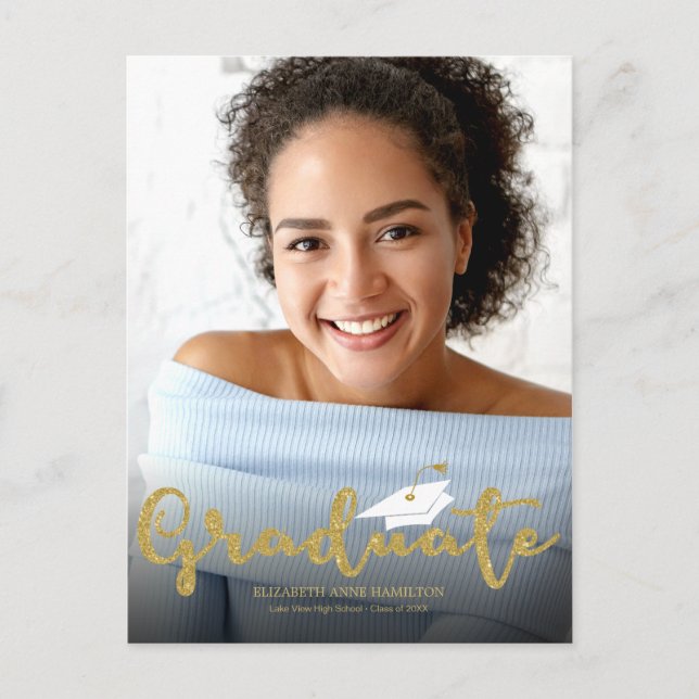 Invitación de grado de Purpurina de oro de secunda (Anverso)