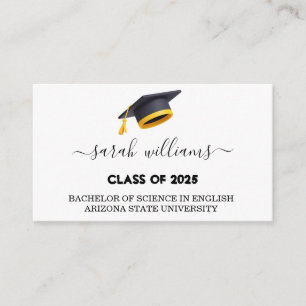 Invitación de Grado de Tarjeta de Nombre de Gradua