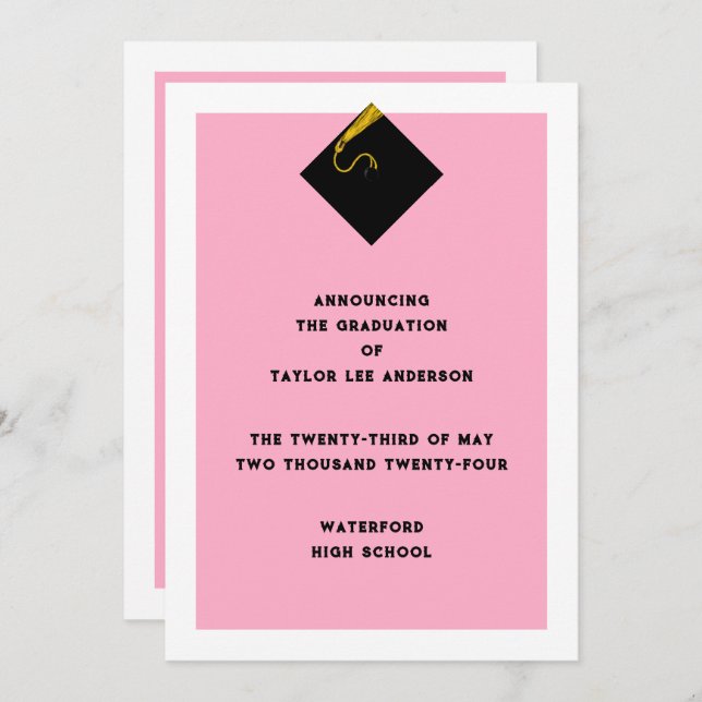 Invitación de graduación (Anverso / Reverso)