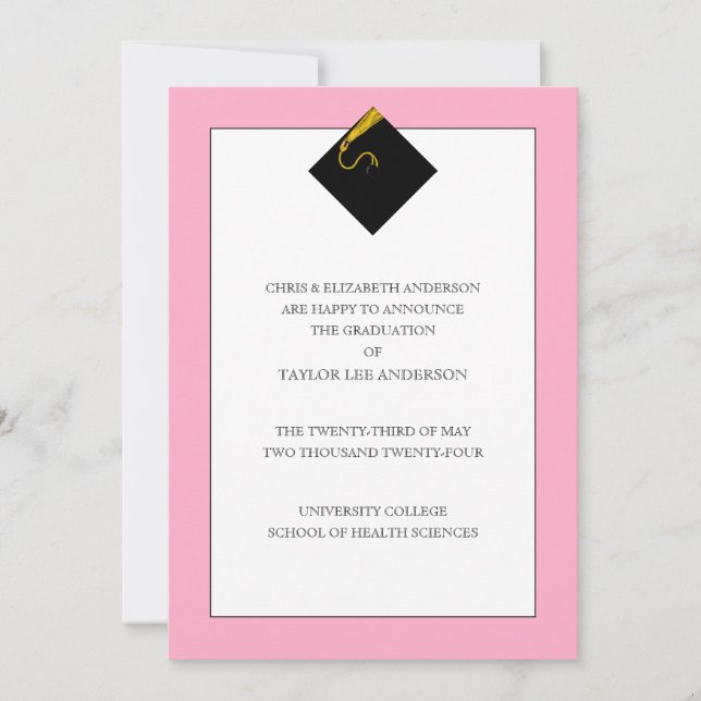 Invitación de graduación (Anverso)