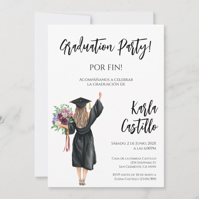 Invitación de graduación (Anverso)