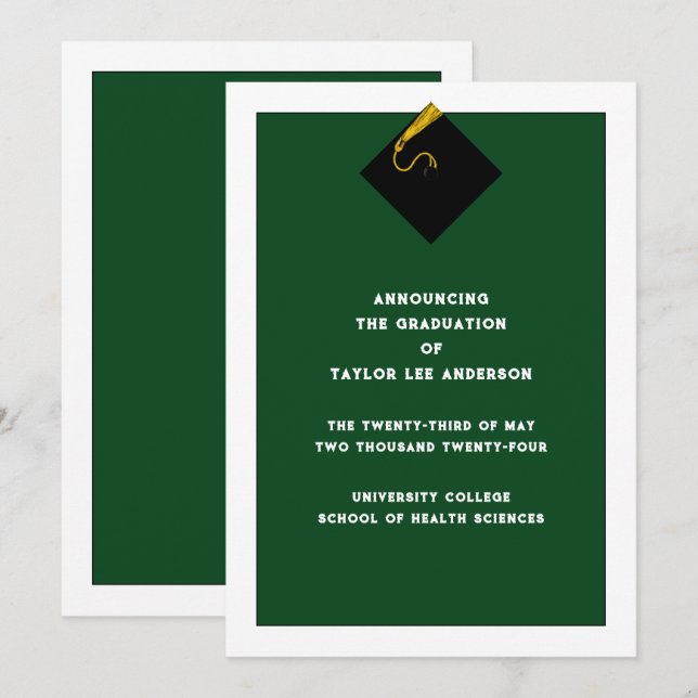 Invitación de graduación (Anverso / Reverso)