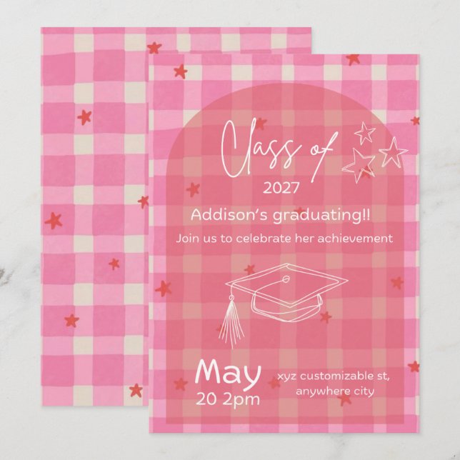 invitación de graduación (Anverso / Reverso)