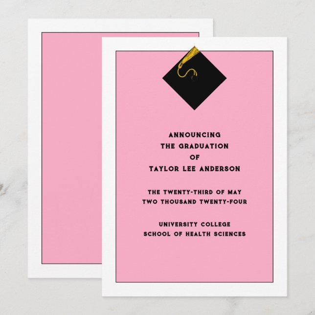 Invitación de graduación (Anverso / Reverso)