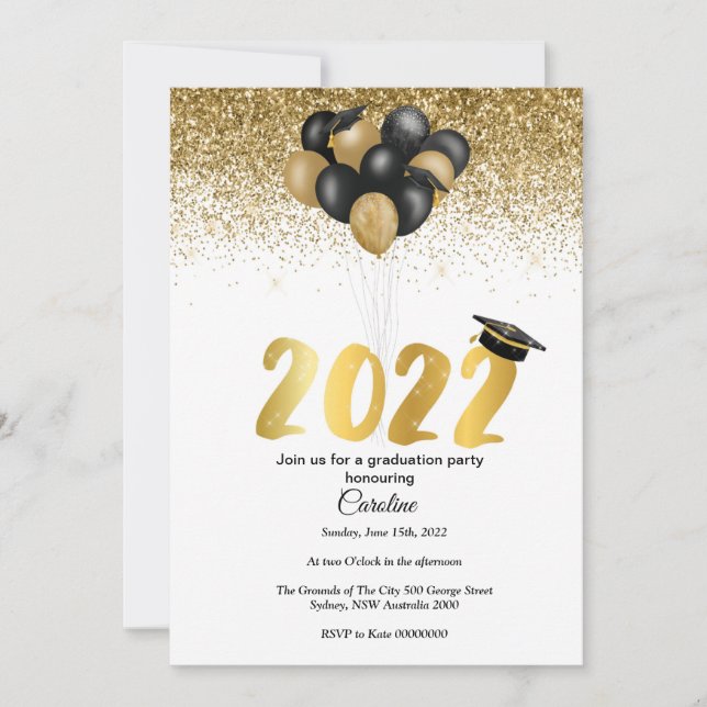 Invitación de graduación (Anverso)