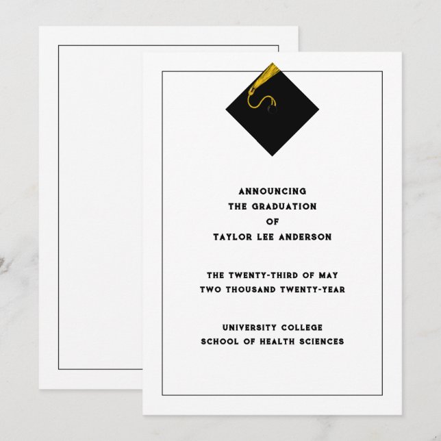 Invitación de graduación (Anverso / Reverso)