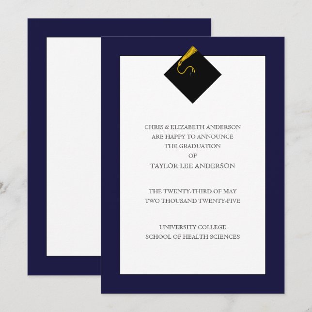 Invitación de graduación (Anverso / Reverso)