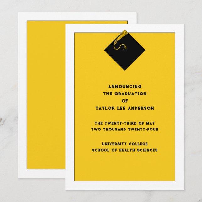 Invitación de graduación (Anverso / Reverso)