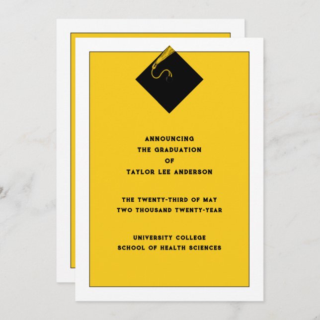 Invitación de graduación (Anverso / Reverso)