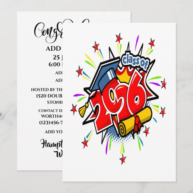 Invitación de Graduación (Anverso / Reverso)