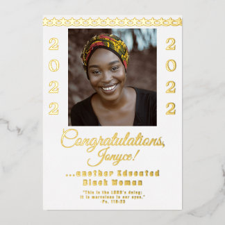Invitación de graduación 2022 de mujer negra educa