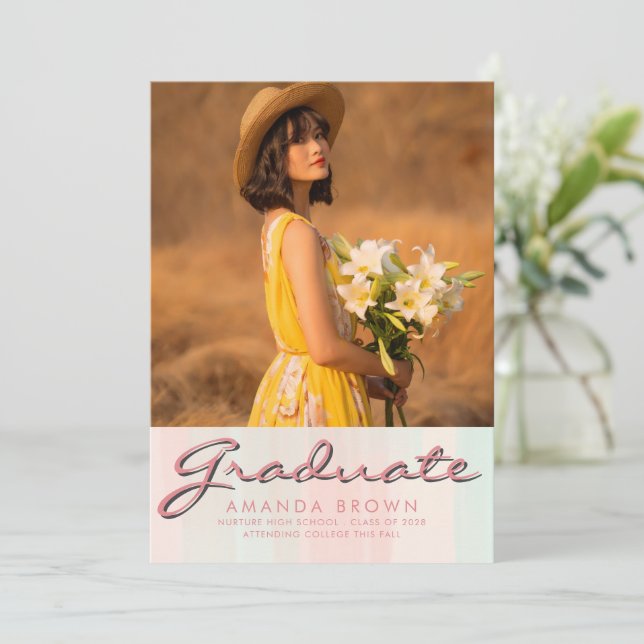 invitación De Graduación 2025 Simple Elegant Trend (Anverso de pie)