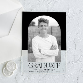 Invitación de graduación acrílica de bloque de col