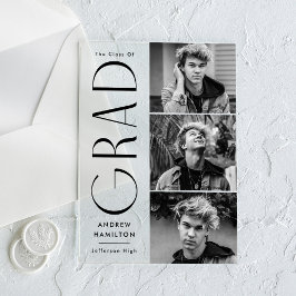 Invitación de graduación acrílica de fotografía de