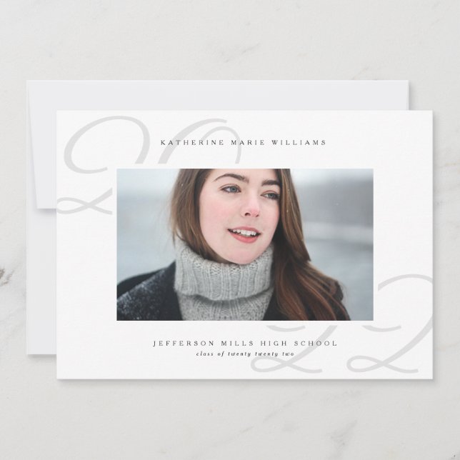 INVITACIÓN DE GRADUACIÓN Añadir su foto (Anverso)