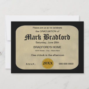 INVITACIÓN DE GRADUACIÓN - CERTIFICADO FRAMADO