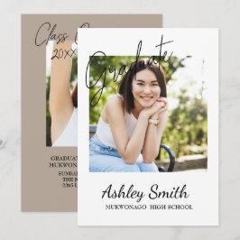 Invitación de Graduación Chic Elegante
