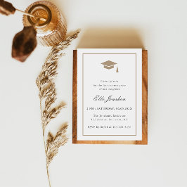 Invitación de graduación clásica minimalista