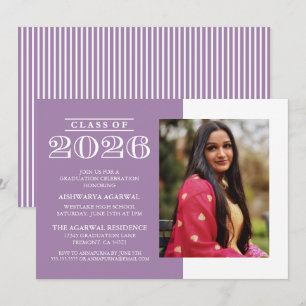 INVITACIÓN DE GRADUACIÓN CLÁSICA NEGRITA PROMOCIÓN