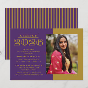 INVITACIÓN DE GRADUACIÓN CLÁSICA NEGRITA PROMOCIÓN
