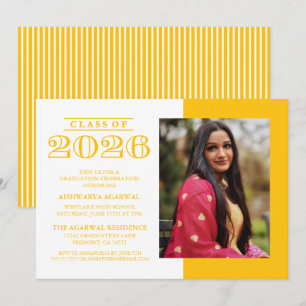 INVITACIÓN DE GRADUACIÓN CLÁSICA NEGRITA PROMOCIÓN