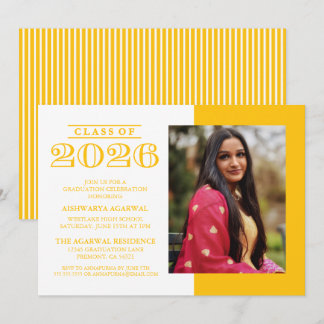 INVITACIÓN DE GRADUACIÓN CLÁSICA NEGRITA PROMOCIÓN