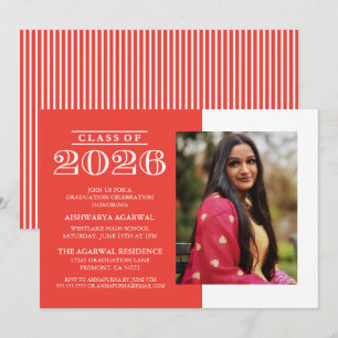INVITACIÓN DE GRADUACIÓN CLÁSICA NEGRITA PROMOCIÓN