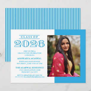 INVITACIÓN DE GRADUACIÓN CLÁSICA NEGRITA PROMOCIÓN