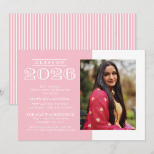 INVITACIÓN DE GRADUACIÓN CLÁSICA NEGRITA PROMOCIÓN