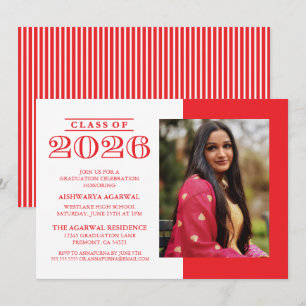 INVITACIÓN DE GRADUACIÓN CLÁSICA NEGRITA PROMOCIÓN