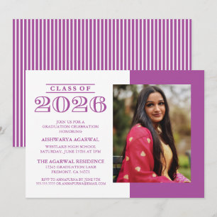 INVITACIÓN DE GRADUACIÓN CLÁSICA NEGRITA PROMOCIÓN