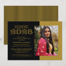 INVITACIÓN DE GRADUACIÓN CLÁSICA NEGRITA PROMOCIÓN