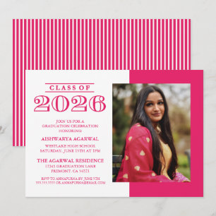 INVITACIÓN DE GRADUACIÓN CLÁSICA NEGRITA PROMOCIÓN