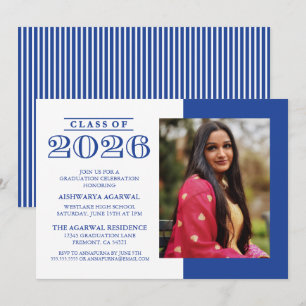 INVITACIÓN DE GRADUACIÓN CLÁSICA NEGRITA PROMOCIÓN
