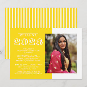 INVITACIÓN DE GRADUACIÓN CLÁSICA NEGRITA PROMOCIÓN