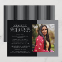 INVITACIÓN DE GRADUACIÓN CLÁSICA NEGRITA PROMOCIÓN