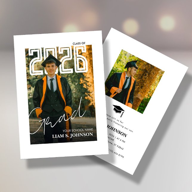 Invitación de graduación con 2 fotos (Subido por el creador)