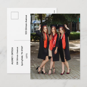 Invitación de graduación con caligrafía moderna si