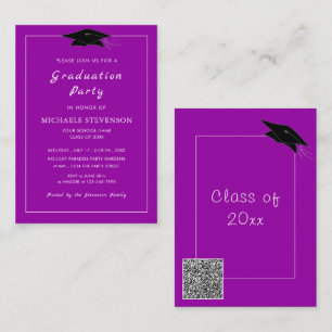 Invitación de Graduación con Código QR Personaliza