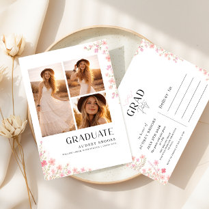 Invitación de Graduación con Collage de Fotos de L
