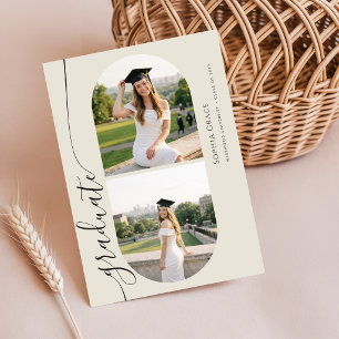 Invitación de Graduación con Collage de Fotos del 
