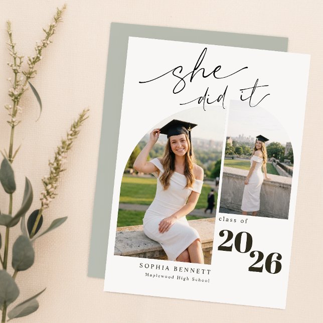 Invitación de Graduación con Collage de Fotos Mode (Subido por el creador)