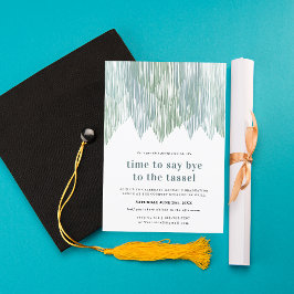 Invitación de graduación con flecos de macramé ret