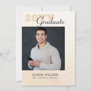 Invitación de graduación con foto
