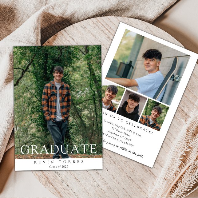 Invitación de graduación con foto (Subido por el creador)