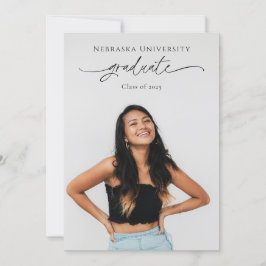 Invitación de graduación con foto