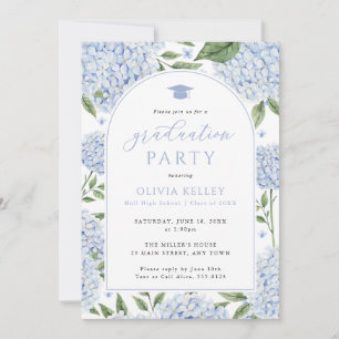 Invitación de graduación con foto arqueada de Hort