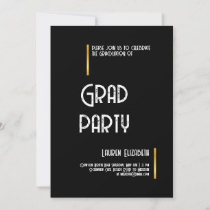 Invitación de graduación con foto de caligrafía mo