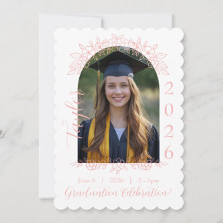 Invitación de Graduación con Foto de Concha de Rec